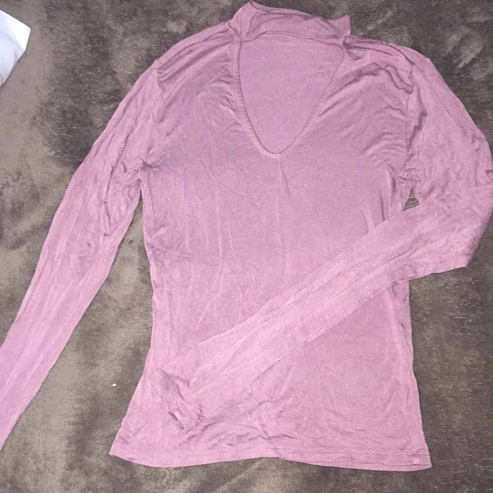 Long sleeve deep V cut out